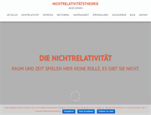 Tablet Screenshot of nichtrelativitaetstheorie.com